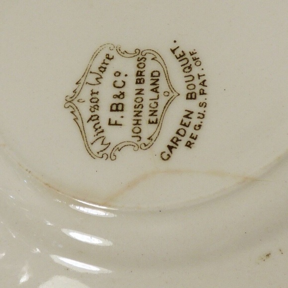 VTG Windsor Ware F.B.&C.England Garden Bouquet set of 2 bread & butter plates - Picture 3 of 6